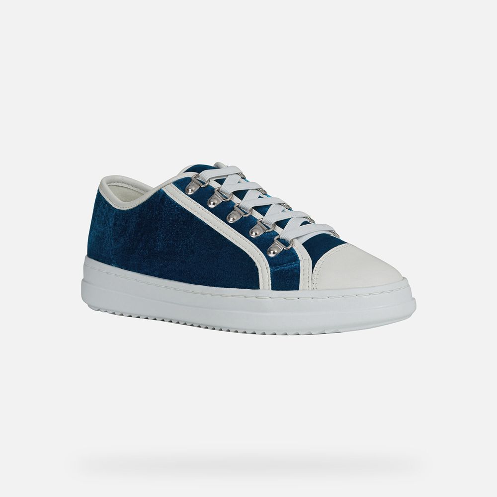 Geox Sneakers Blue/White Pontoise - Geox Womens Shoes - PCMVER536